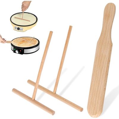 Grande Spatule En Bois Pour Cuisine - 30x5,5 Cm, Idéale Pour Crêpes Et Cuisson