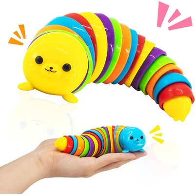 Balles Anti-Stress en Forme de Dumpling Jouet Sensoriel Fidget, Balle de Pâte à Presser Jouet Anti-Stress pour la Main, Petit Pain avec Cuiseur Vapeur Jouets de Bureau Extensibles, Jaune