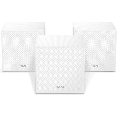Tenda Nova Mesh MX3 (Pack 3) - Système WiFi 6 AX1500, Couverture Jusqu'à 270m², Installation Facile, Contrôle Parental