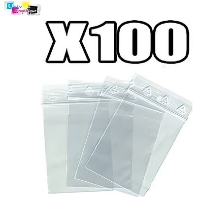 Sachet Plastique Transparent 100x150mm Pochon Lot de 100 sachets à