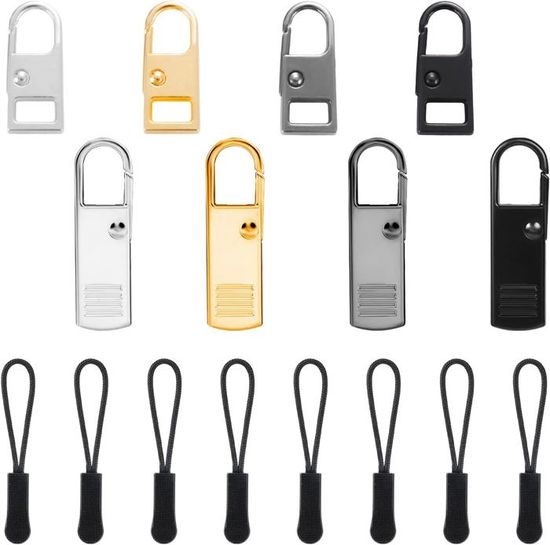 TOYIS 10pcs Tirette Fereture Eclair Alliage De Zinc Détachable