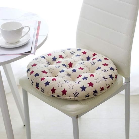 Galette De Chaise Rond, Coussins De Chaise Epais, 40x40/45x45/35x35cm Coussins De Siège Lavables Amovible Coussin D'assise Ronds pour Interieur, Jardin, Bureau, école, Patio, Bistro(N1,45x45cm(18x18in
