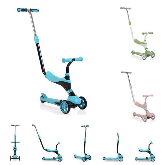 Trottinette 3 Roues Enfant Avec LEDs Clignotantes - Réglable, Inclinable, Pour 3-11 Ans, Marque CMY