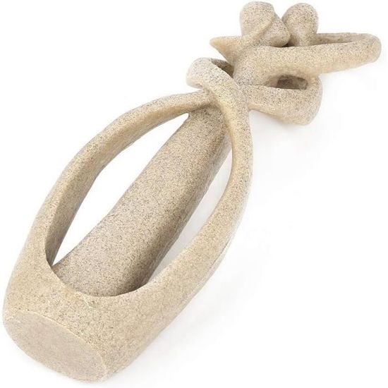 Sculpture - Non spécifié - Couple de rennes - Résine - Doré - 10,5 cm x