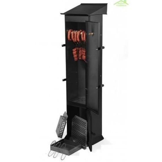 Fumoir De Jardin VidaXL Avec Copeaux De Bois - Barbecue Fumeur à Température Contrôlée Pour Viandes Et Poissons
