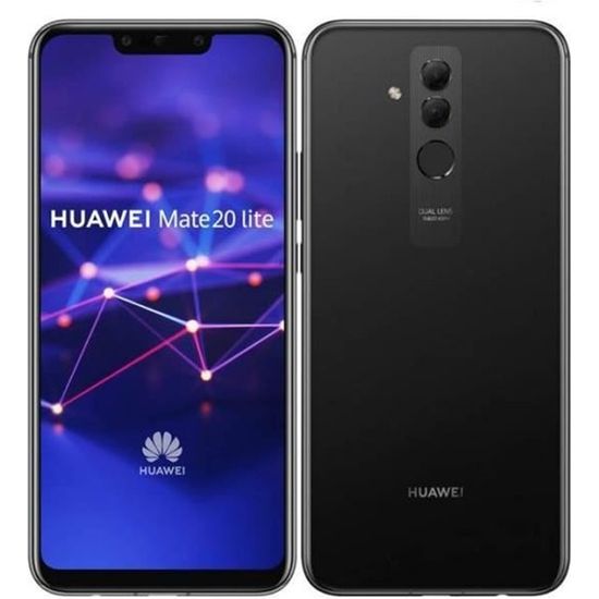 Noir Huawei Mate 20 lite 6+64G Téléphone