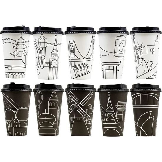 Porte-gobelets à Emporter Lot De 2 - 8 Trous, En Mousse EPE, Pour Transporter Cafés Et Boissons En Sécurité - 4