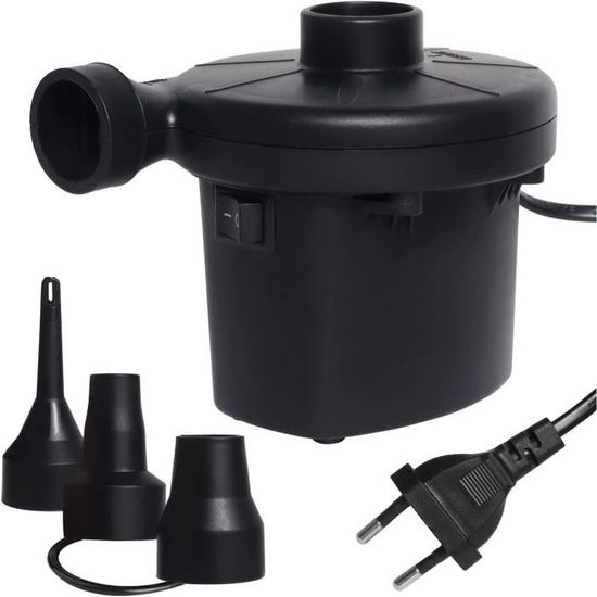 Pompe à Air électrique Portable - Gonfleur/dégonfleur Rapide 400L/min - 3 Buses Pour Matelas, Piscine, Bateau - 2