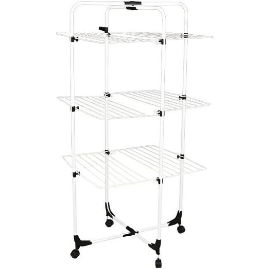 Étendoir Baignoire MSV 130038 - Séchoir Compact Polypropylène Blanc