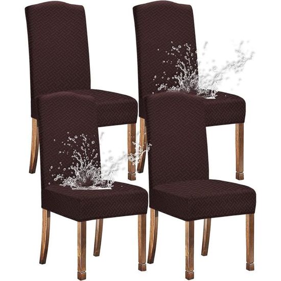 Housse Appui-Tête Extensible Jacquard 2 Pièces - Protection Antidérapante Pour Chaise De Bureau