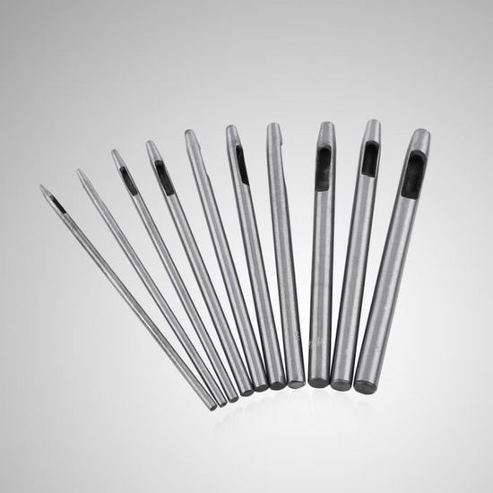 15 Pièces Poinçons Pour Cuir - Outils Perforation Forme Variée - Pour Ceintures, Sacs, Portefeuilles DIY