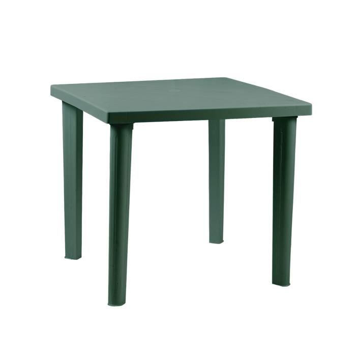 Table carrée en résine Elegia 79x79x72cm 7house. Vert