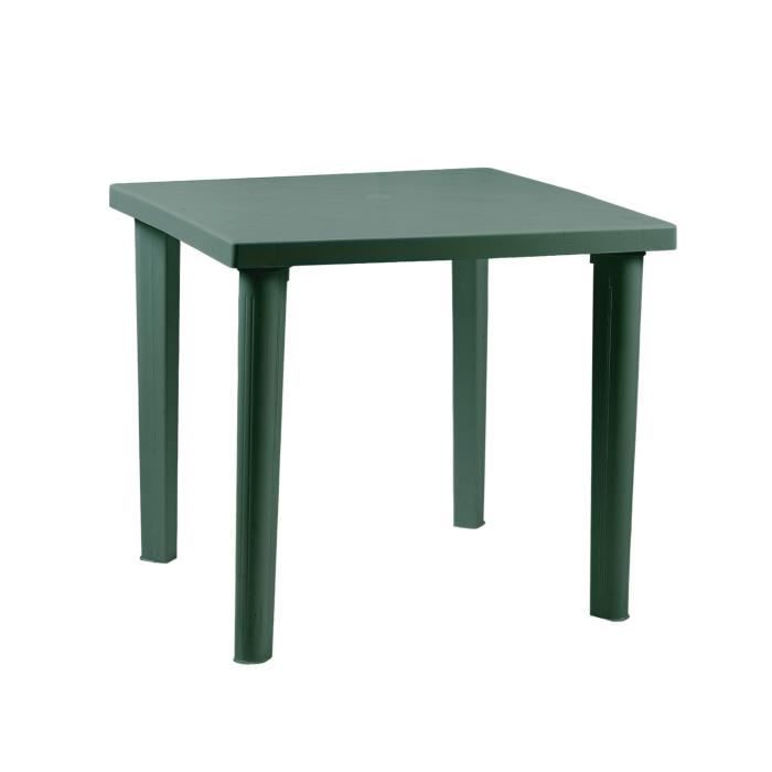 Tomaino - Ensemble De Table Et Chaises De Jardin En Plastique 4 Places, Pour Extérieur, Balcon, Salle à Manger - Empilables Effet Rotin (Noir