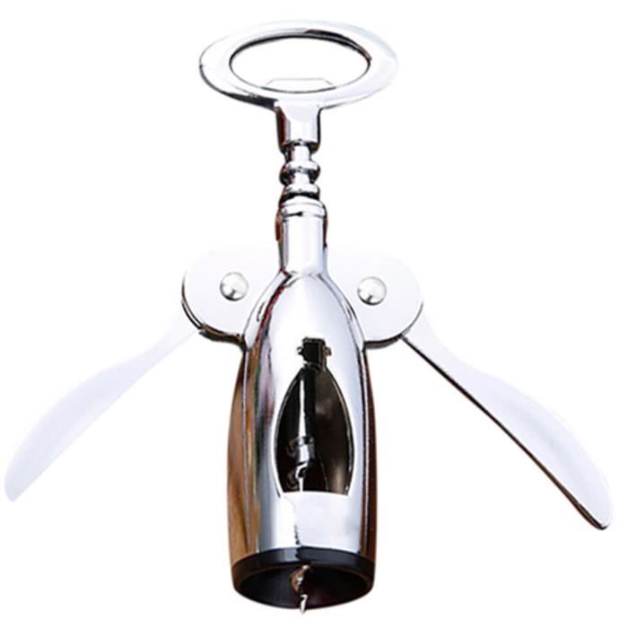 Porte-clés Original Bouteille De Vin En Verre Avec Tire-bouchon Argenté - Idée Cadeau Onwomania