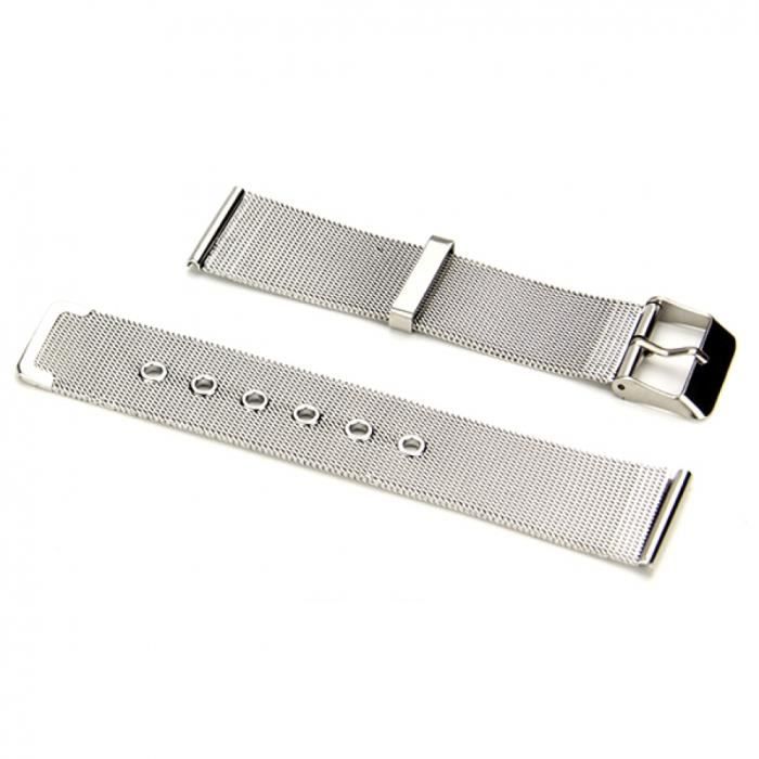 Bracelet Acier maille milanaise Argenté montre 20mm Bracelet montre 19 mm - 20 mm My-Montre