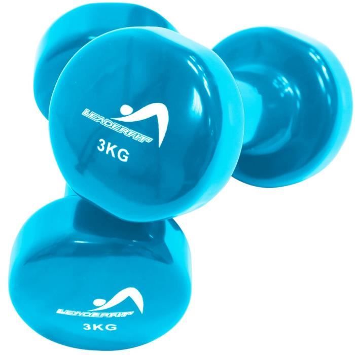 Haltères Leader Fit 3kg - bleu - TU