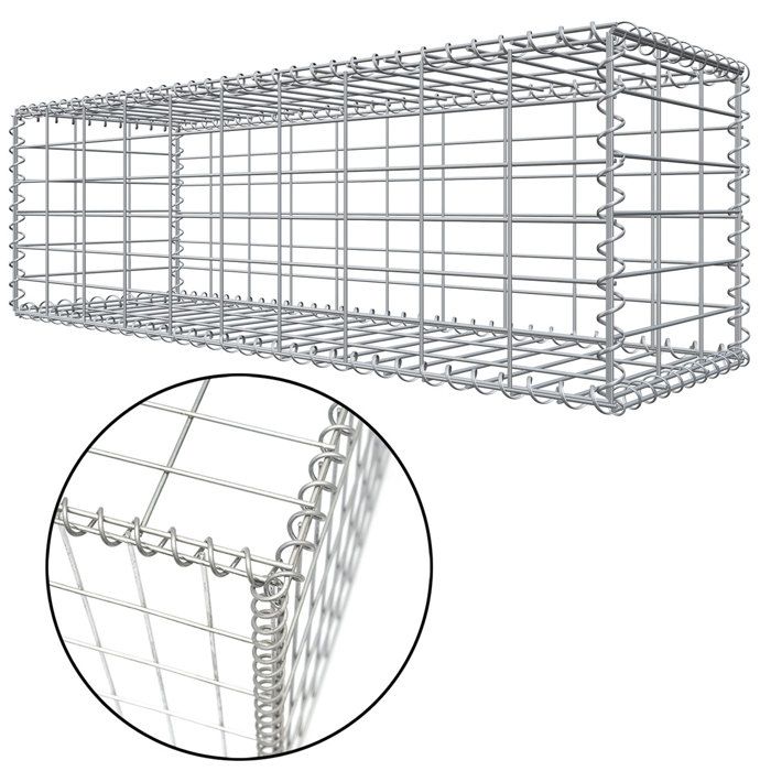 Niederberg Metall Gabion en pierre 100x30x30 MW 5x10 Cage métallique Déco Jardin