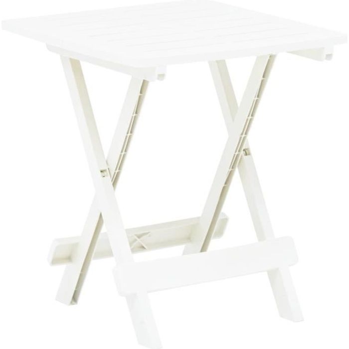 Table de Jardin Pliable - Table de reception pliante fête Buffet Jardin Camping Party- Blanc 45x43x50 cm Plastique