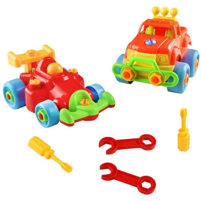 Vehicule Construction Jeu Assemblage,Enfant Jouet Voiture Jeu Construction Jeep avec 2 Pcs pour Garcon Fille 3 Ans 4 Ans 5 Ans