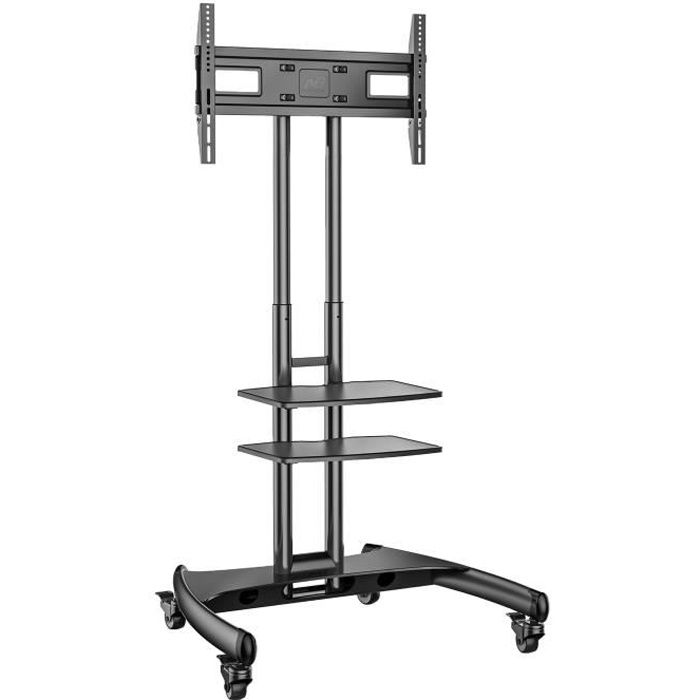 AVA-TP - Pied à roulettes réglable pour TV LCD / LED 81-165 cm avec deux tablettes