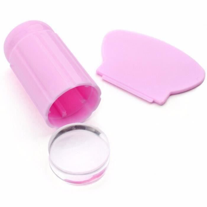 Tampon Stamping Stamp Ongle Vernis Gel Pochoir Template Raclette Nail Art Outil His50399