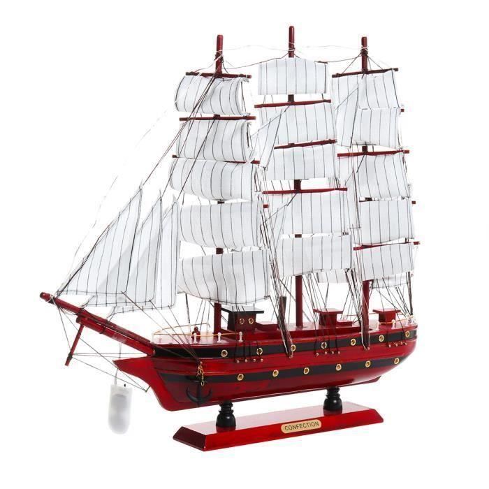 Maquette De Bateau Modèle De Navire Bateau De Voilier 3D Led Décoration L52937