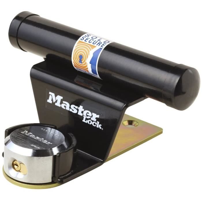 Master Lock 1488EURDAT Protector pour Porte de Garage Basculante avec Serrure à Clé, Noir