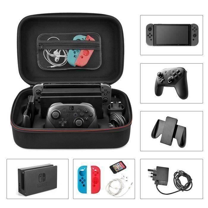 Etui pour Nintendo Switch,Storage Bag Etui de rangement Housse pour la console Nintendo Switch et ses accessoires Y313 L01A60