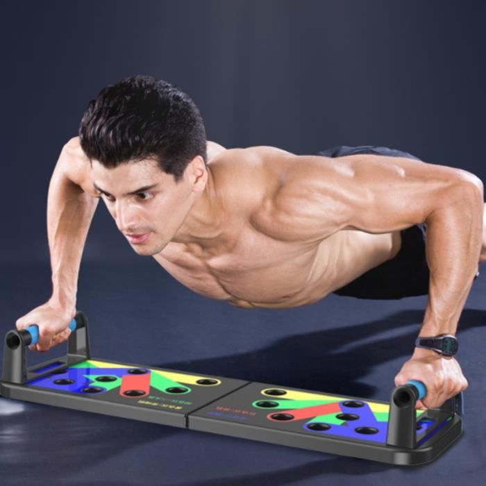 Push Up Rack Board 12 en 1 Banc de musculation équipement de fitness multifonction pliable à la maison cadre d'entraînement portable