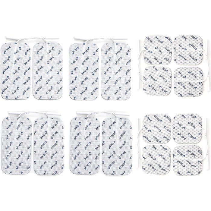 Axion - set de 16 électrodes 8 x 10*5 cm + 8 x 5*5 cm - pour les appareils Globus équipés d'une connexion de 2 mmde axion.Allemagne