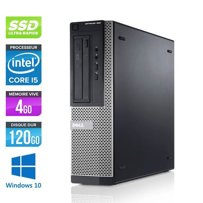 Pc de bureau Dell 390 DT- i5 - 4 Go - SSD 120Go - Windows 10