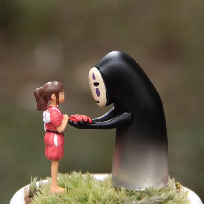2 pcs Hayao Miyazaki's des hommes sans visage+Chihiro Fille Micro Figurine
