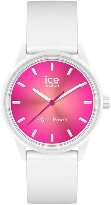 Bracelet silicone / plastique femme - ICE WATCH - Montre Ice solar power coral reef small - Couleur de la matière:Blanc