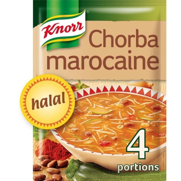 KNORR - Chorba Marocaine Au Mouton Halal 100G - Lot De 4