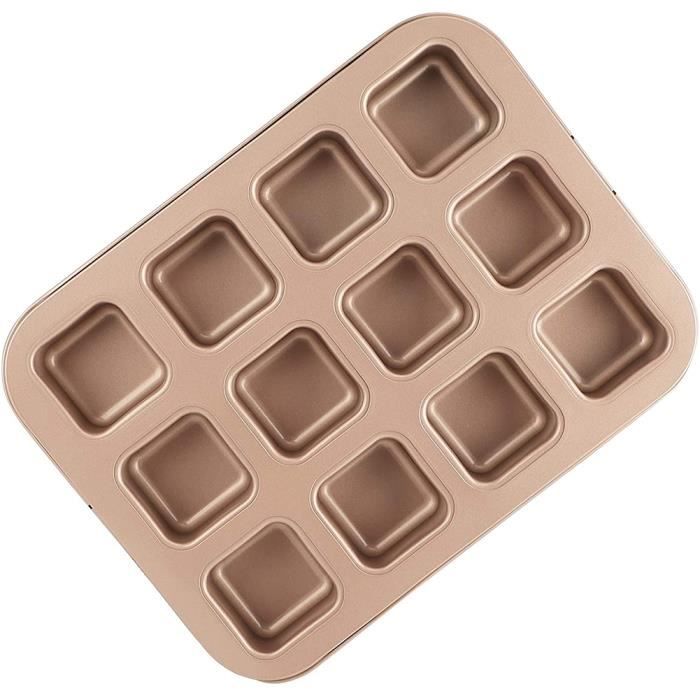 Brownie Tin cuisson Brownie Moule à gâteau de 12 Cavity antiadhésifs Pan Blondie Muffin Bakeware