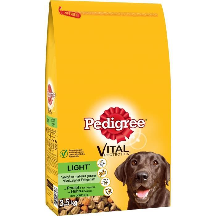 PEDIGREE Croquettes light au poulet et aux légumes - Pour chien adulte - 3,5 kg