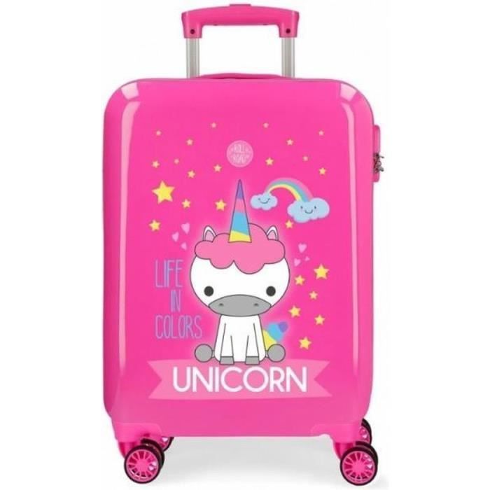 Roll Road valise enfant Licorne 34 litres ABS 55 cm rose