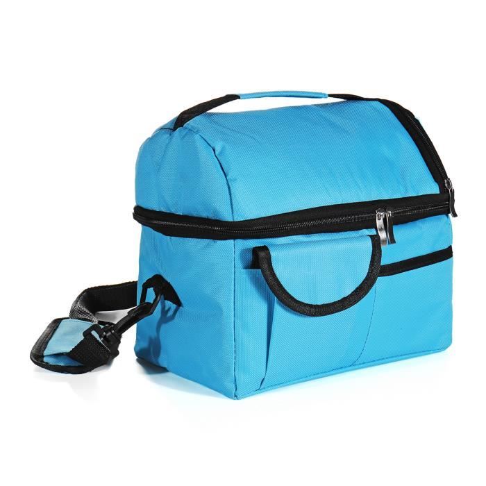 Sac Isotherme Repas Portable Sac à Lunch Isolé BLEU