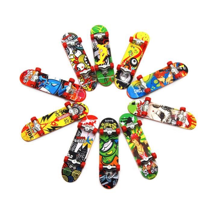 12pcs Finger Skateboards Mini jouets éducatifs de nouveauté en pour les SKATEBOARD - SHORTBOARD - LONGBOARD - PACK