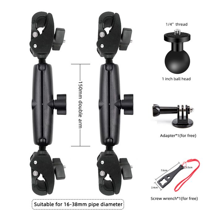 Rallonge Pour Perche à Selfie - 15 Cm, Filetage 1/4", Compatible Trépieds, Appareils Photo Et Stabilisateurs - 2