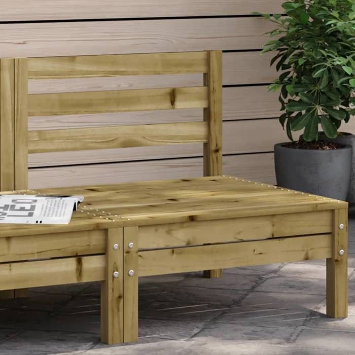 vidaXL Canapé de Jardin sans Accoudoirs Siège avec Dossier Meuble de Terrasse Patio Balcon Arrière cour Extérieur Bois 837997