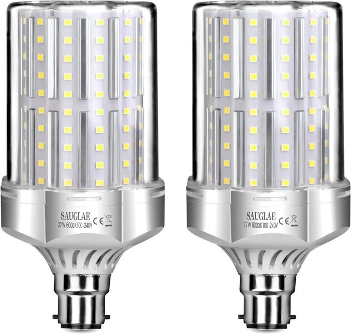 Ampoules LED 32W, Équivalent 260W Ampoule Incandescente, 3600Lm, 6000K