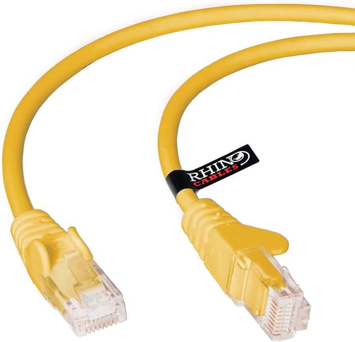 Lot De 50 Câbles Ethernet RJ45 Cat5e – 5 Pieds (1,5m) – Couleur Jaune
