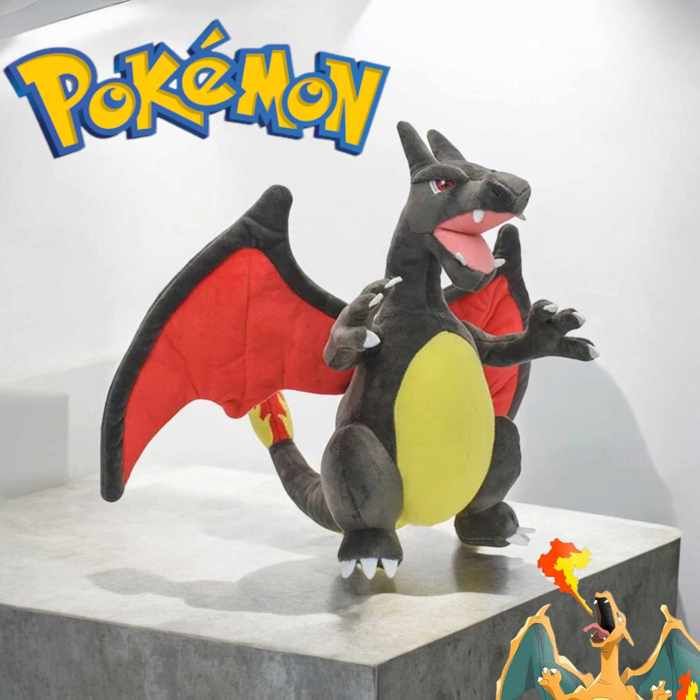 Peluche Pokemon Dracaufeu Shiny Noir Cdiscount Jeux Jouets