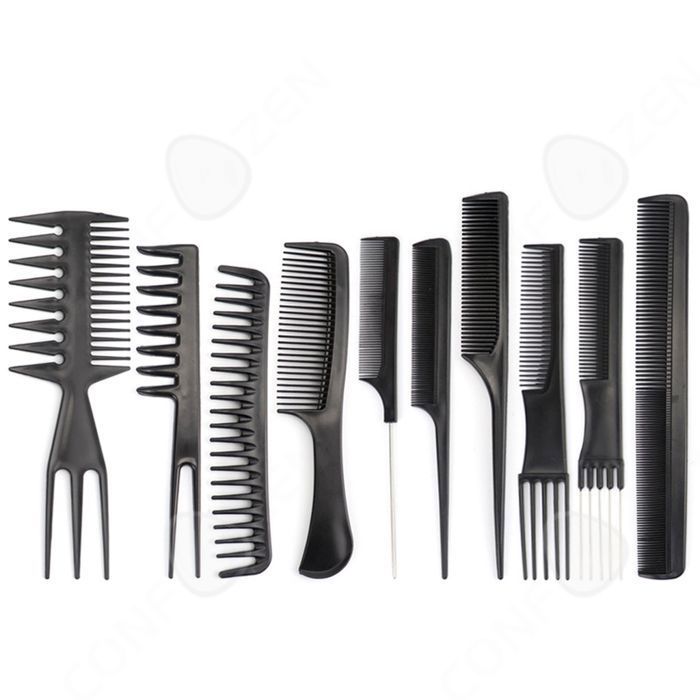 Comparer les prix de C 10 pièces Peigne  Professionnel Ensemble de peigne Peignes de coiffage peigne à cheveux en plastique Peigne à cheveux Bâton