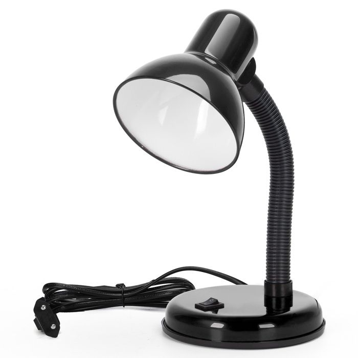 Aigostar Lampe Table Vintage E27 Col Réglable Noir Ampoule Non Incluse