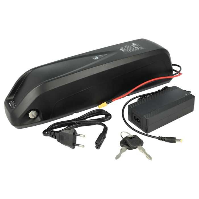 vhbw Batterie pour vélo électrique avec moteur 100, 350, 500, 700 W  (10,4Ah, 36V, Li-ion) chargeur noir