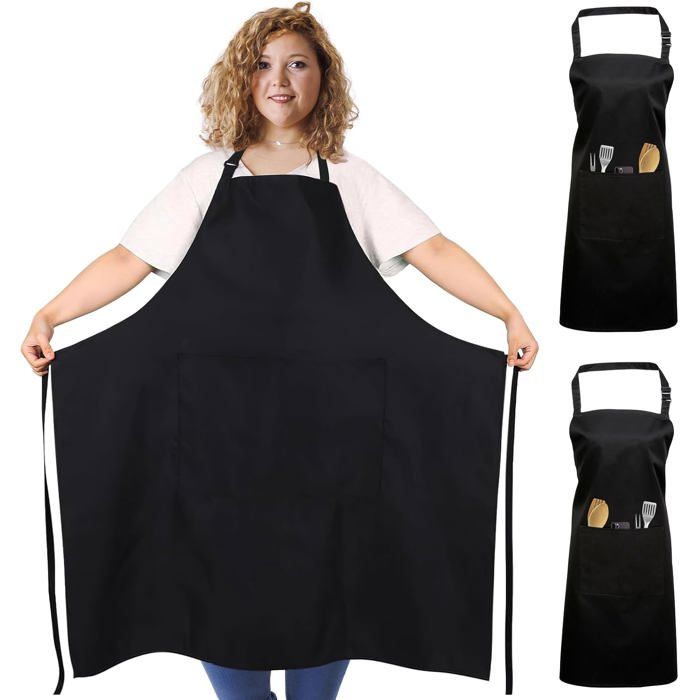 YSFMODE-2 Pièces Tablier Cuisine Homme Femme(Taille Grande