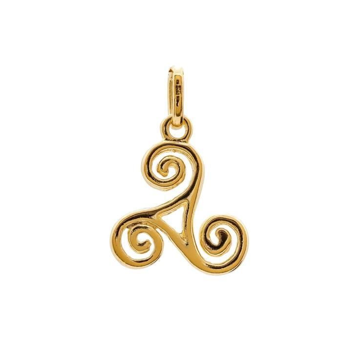 triskell pendentif celte breton en plaqué or véritable - triskel vendu seul triskell pendentif celte breton en plaqué or véritable - triskel vendu seul
