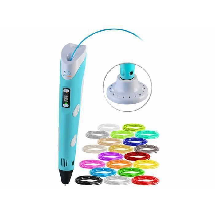 Stylo 3D - ULISEM - Noir - Compatible PLA/ABS - Température Réglable - Léger 57g